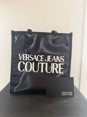 Versace Jeans Couture Black Logo Tote
